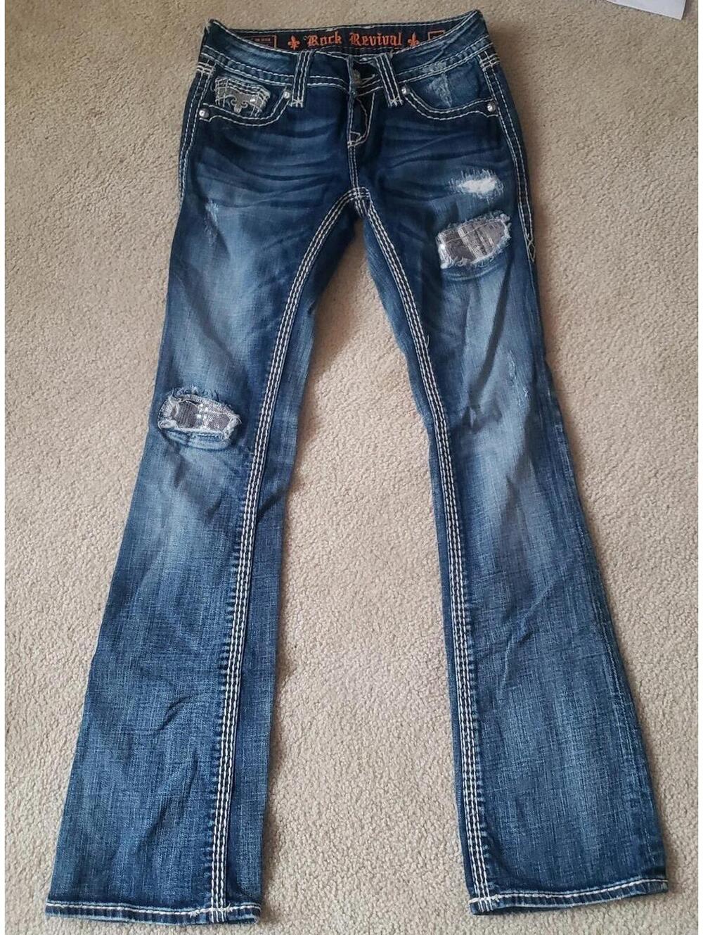 Rock Revival sz 26 Women's  Boot jeans blue denim